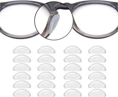SMARTTOP 1.0mm Eyeglass Nose Pads 20 Pairs Stick On Silicone Anti-Slip Adhesive