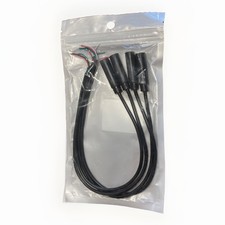 Fancasee 4-Pack 3.5mm 1/8" Female Jack to Speaker Wire Bare Pigtail TRS