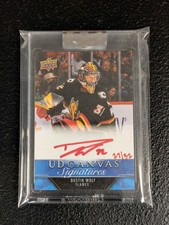 2023-24 Clear Cut Hockey Dustin Wolf Canvas Signatures Red Ink /32 Auto Rookie