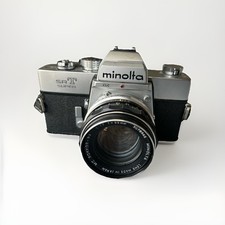 Minolta SR-T Super SLR Camera with MC Rokkor-PF 55mm f/1.7 Lens Black Silver