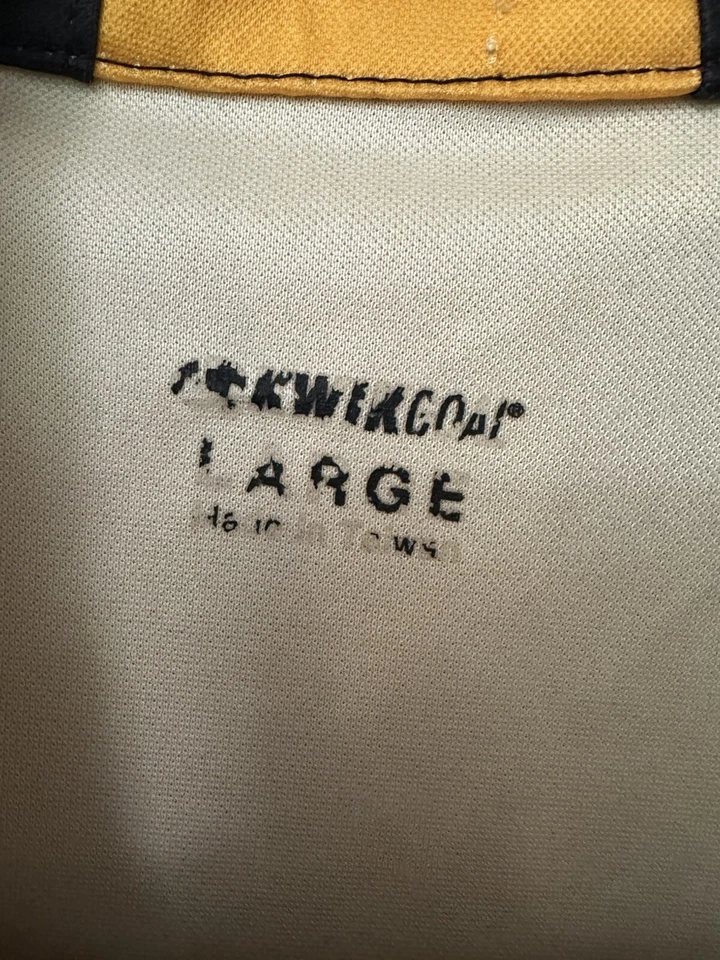 US Soccer Federation Referee Shirt Short Sleeve Yellow Large w/Badge - Image 4 of 4