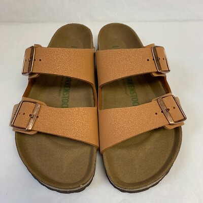 Birkenstock New w/ Box Arizona Pecan Birkibuc Vegan Regular Width