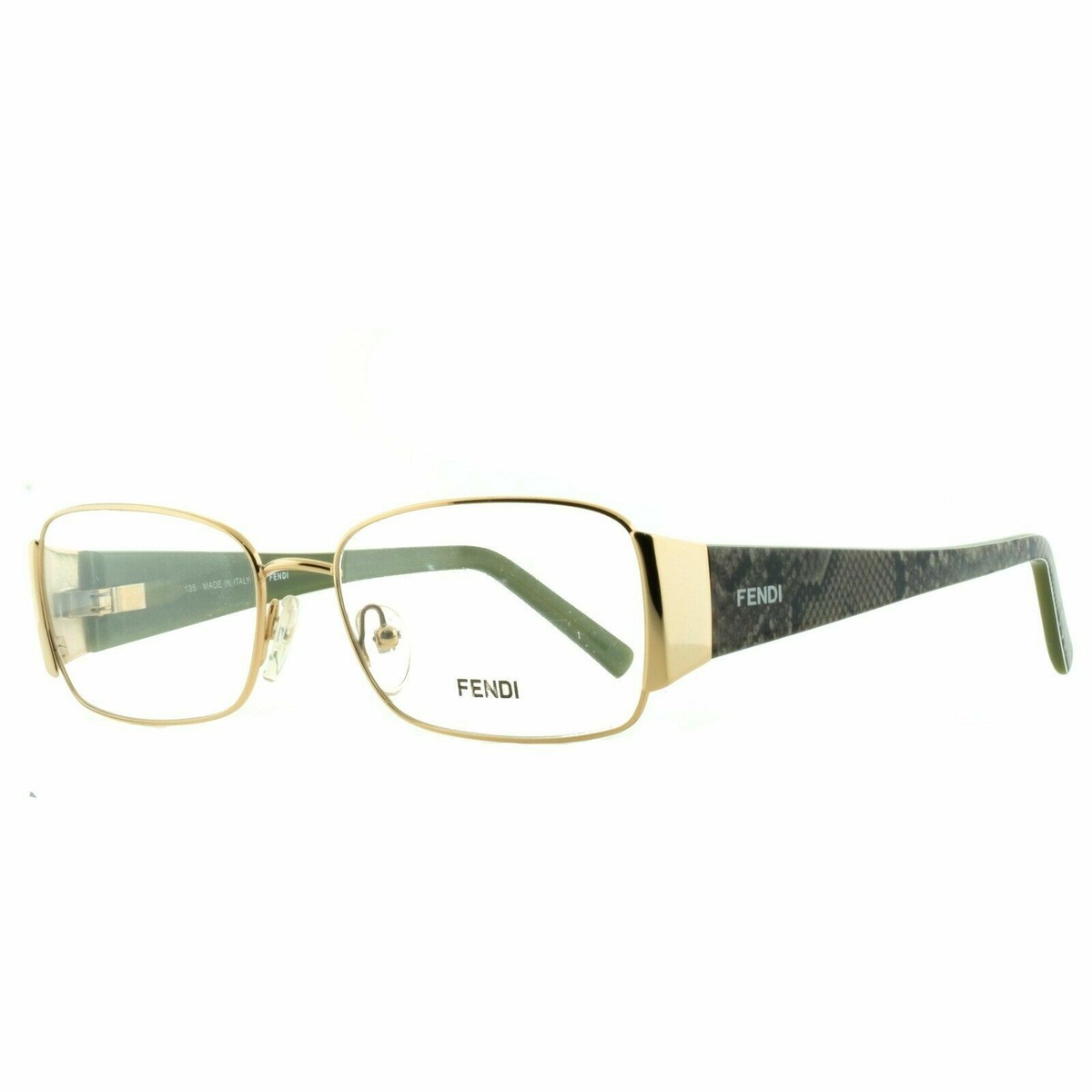 Fendi gold and green Eyeglasses FENDI Eyewear with a Rectangular Shape in Light Green and  main image 4