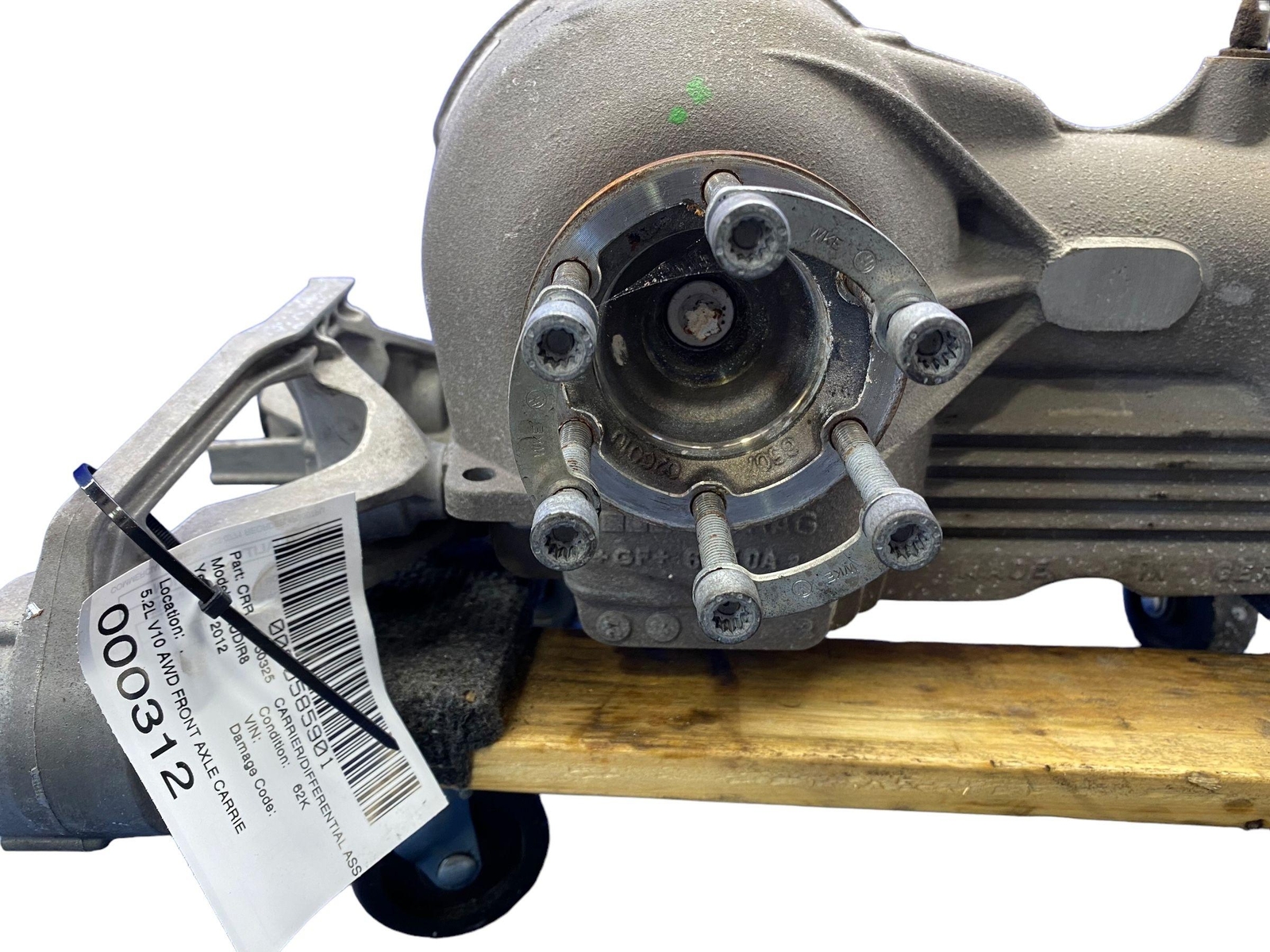 2008-2015 AUDI R8 5.2L V10 AWD FRONT AXLE CARRIER DIFFERENTIAL OEM