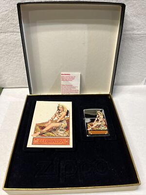 Zippo ~ Lighter ~ Bettie Page ~ Cleopatra ~ UNFIRED ~ W/ Box Zippo ~ Lighter ~ Bettie Page ~ Cleopatra ~ UNFIRED ~ W/ Box