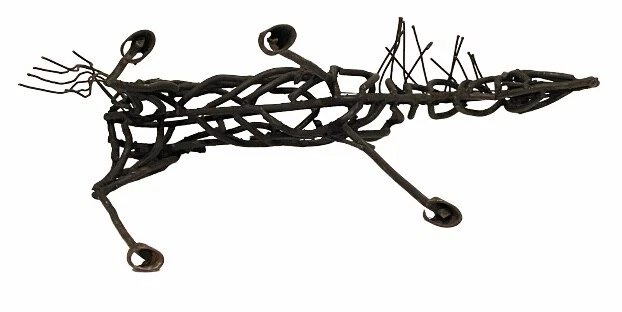 Quality Rustic Horse Sculpture Soldered Black Iron Metal Illusion Figurine RARE! - Image 4 of 4