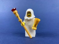 Lego® Priester Abt Weiß Bischof MöNch Papst Kingdoms Figur Mittelalter 10332 Moc