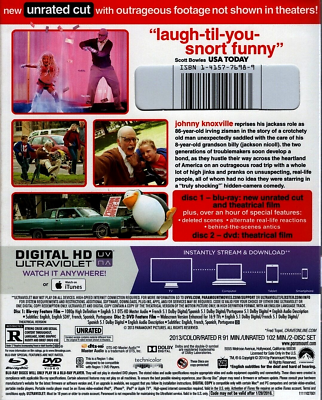 Jackass Presents: Bad Grandpa [Blu-ray/DVD, 2013] Johnny Knoxville