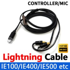 6N HiFi DAC Earphone Cable for Sennheiser IE100 IE400 IE500 Mic Control