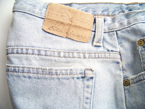 Pantalones cortos de jean Eddie Bauer para mujer descoloridos azules talla 12 - Imagen 10 de 10