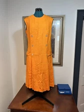 Vintage 1960’s Carol Brent Montgomery Ward Burn Orange Sleeveless Sheath Dress M