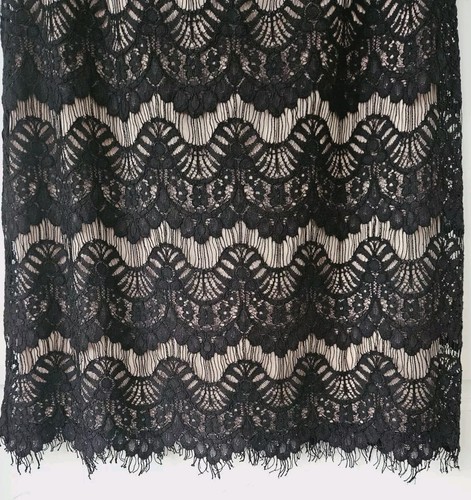 Women's NWT Jessica Howard Sheath Scalloped Black Lace Overlay Dress Sz. 6 - Picture 3 of 8
