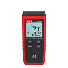 Uni-T UT320D Mini Contact Thermometer Dual-channel K/J Thermocouple Temp Mx1300℃