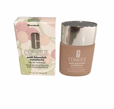 Clinique Anti-Blemish Solutions Liquid Makeup (Cream Beige 64) 1 oz New