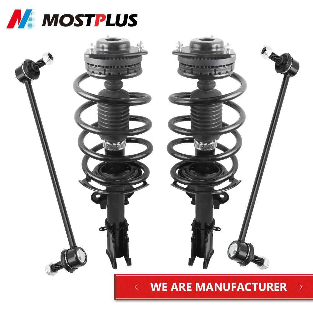 Set(4) Front Strut Shocks Sway Bar End Link For 2008-2020 Dodge Grand Caravan