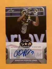 DONOVAN PEOPLES-JONES Browns / Michigan 2017 Leaf AUTOGRAPH RC #'d 19/25