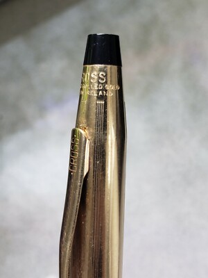 Cross 1/20 10 kt. Rolled Gold Fountain Pen 14 kt Gold Medium Nib