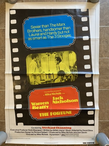 The Fortune 1975 Jack Nicholson Stockard Channing Warren Beatty One Sheet Poster