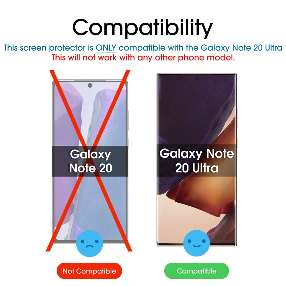 amFilm Galaxy Note 20 Ultra Tempered Glass Screen Protector (UV Install - 2 PK) - Image 2 of 4