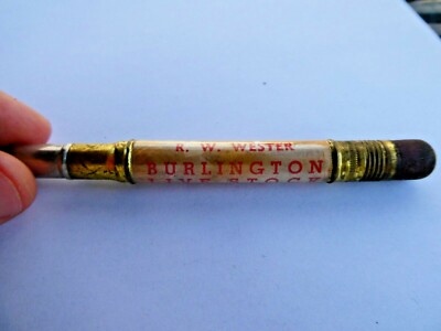 RW Wester Burlington Live Stock Vintage Bullet Pencil Advertisement MO L3