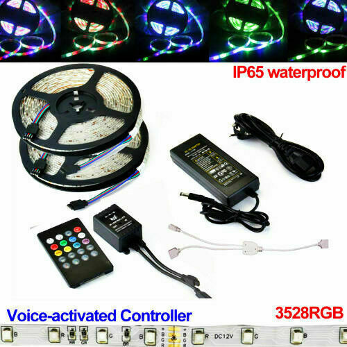 5M 10M 15M 3528 RGB LED Strip Lights Tape + IR Music Control Remote + Power - Picture 5 of 26