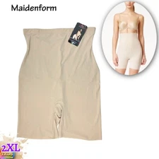NWOT Maidenform  2XL Light Control High-Waist Thigh Slimmer Shorts DM2561 Nude