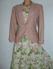 Bnwt Laura Ashley Vintage French Pink 100% Silk Woven Tailored Jacket, Size Uk12