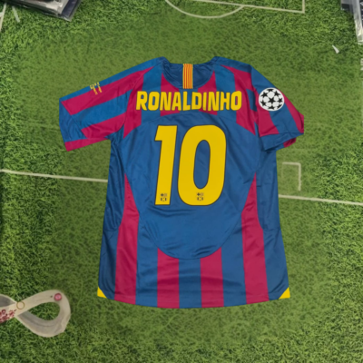 FCバルセロナ RONALDINHO 10番ジャージ Vintage 2005/2006 FC Barcelona Ronaldinho #10 CL Final Retro