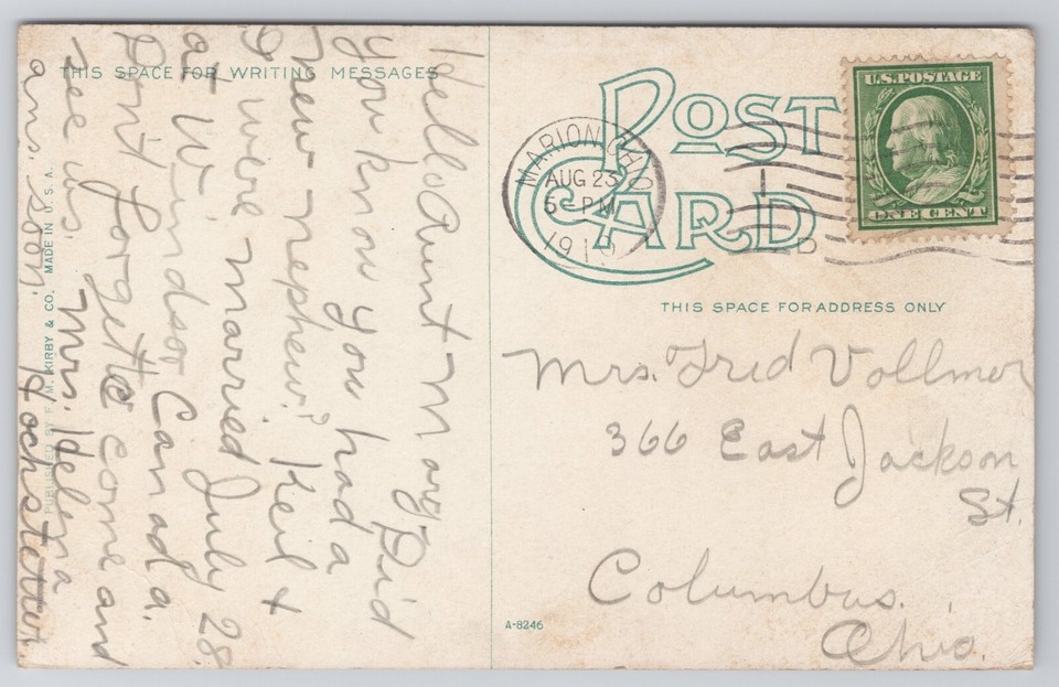 Swan Lake Marion Cemetery Ohio OH 1910 Postcard eBay