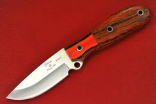 Busse Custom MAX Warden .096" Hollow Ground Satin ElMax, Cruly Oak/G10 Handle