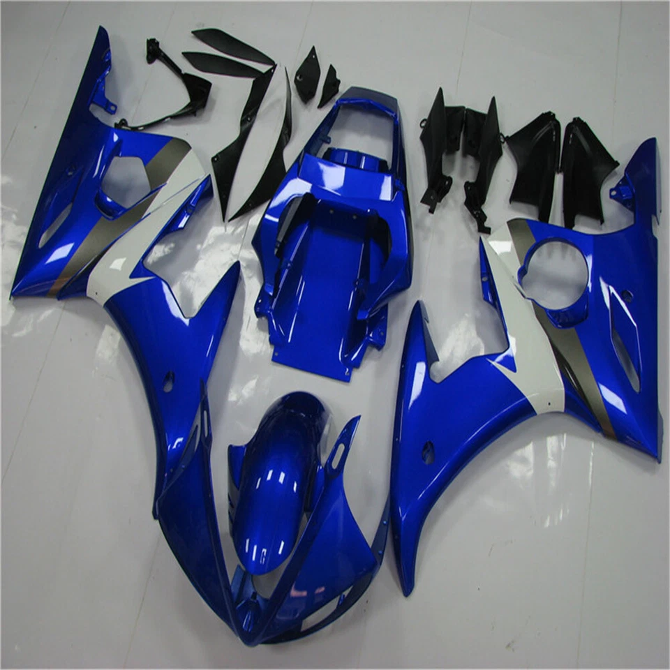 Carenado NT ABS azul blanco inyección ABS apto para Yamaha YZF R6 2003 2004 2005 t0l Foto 4 de 4