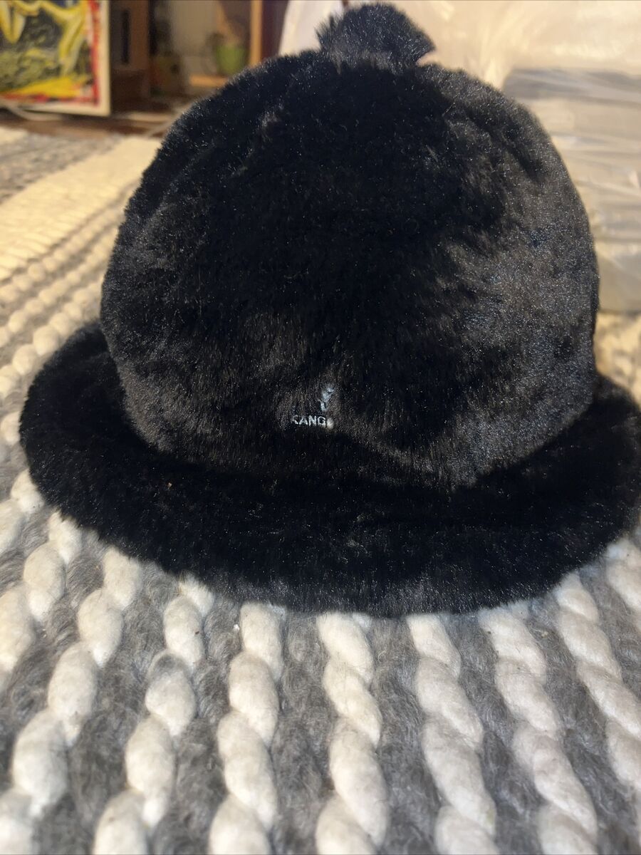 NWT Kangol Faux Fur Casual Bucket Hat Black Men's Sz Large NWT Kangol Faux Fur Casual Bucket Hat Black Men's Sz Large