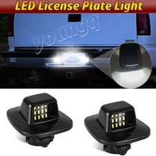 2x White Led Rear Tag Light License Plate For Chevy Gmc Ck Suburban Tahoe Yukon