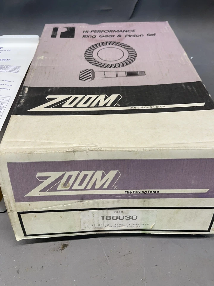 Zoom Ford 9” Anillo de carreras y engranaje de piñón parte trasera rendimiento vintage nuevo de lote original NHRA OEM Foto 2 de 4