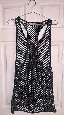 Victoria's Secret Mesh Beach Cover-Up Oversized Racerback Tank Top