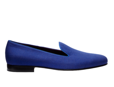 Ralph Lauren Purple Label Royal Blue Alonzo Linen Slippers  display picture 2