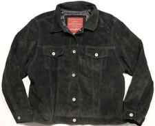 VTG Y2K Seattle Suede Eddie Bauer Black Jacket Women's XL Lined Washable Leather