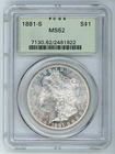 1881-S^^Morgan Dollar^^MS-62^^Certified^^PCGS^^