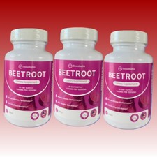 3 Pack Rosabella Organic Beet Root Capsules 60 Count  Natural Energy Support