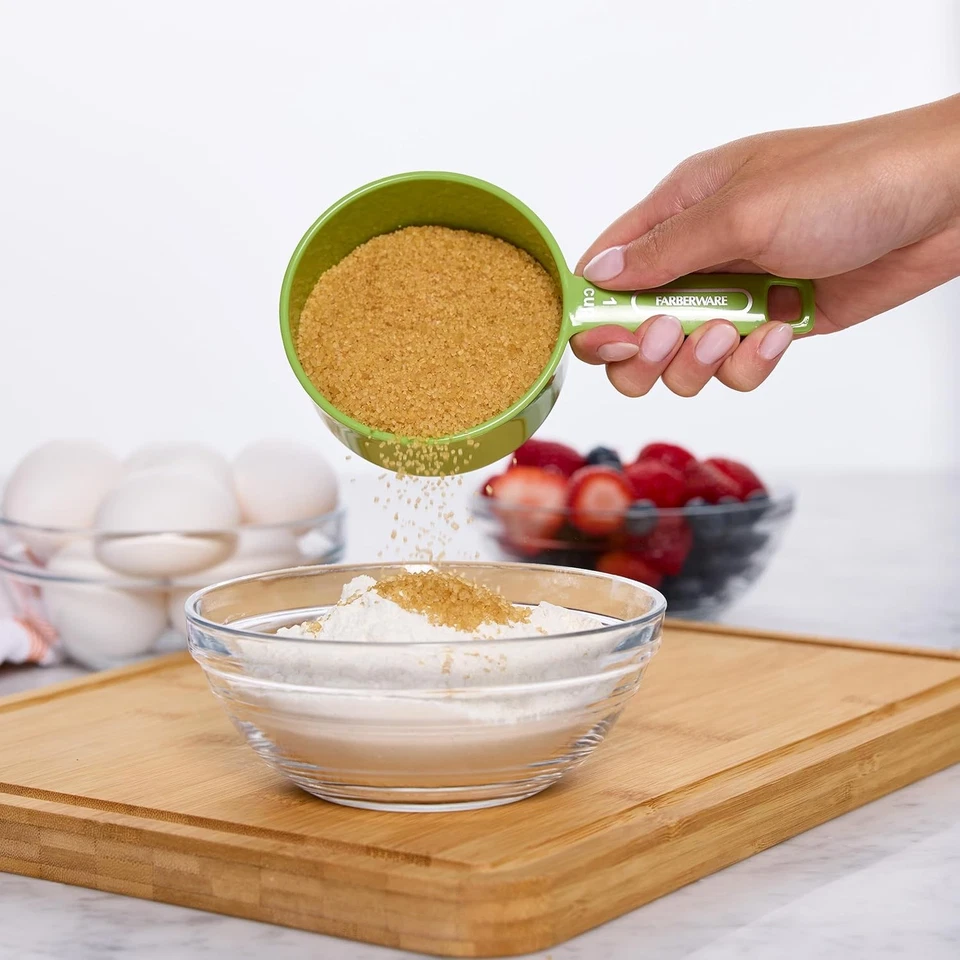 Juego de 5 tazas medidoras con cuchara de café, medición de anidación de plástico duradero Foto 2 de 4