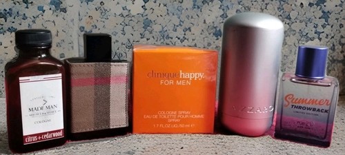 MENS NEW 5 COLOGNE LOT*BURBERRY+ CLINIQUE+AZZARO CHROME SET+MORE*LIST $150*NICE*