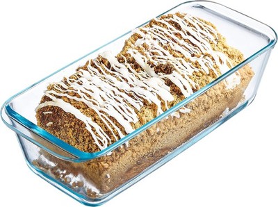 Glassware Classic 1.5 Quart Loaf Dish, Glass Loaf Pan, Heat, Cold and Shock-P...