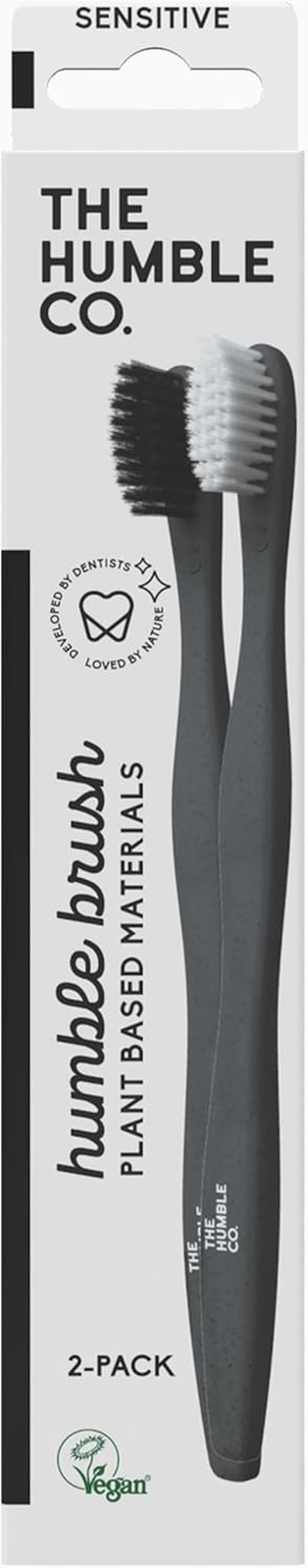 THE HUMBLE CO. - Adult Black Toothbrush - Sensitive Bristles - Developed by Dent
