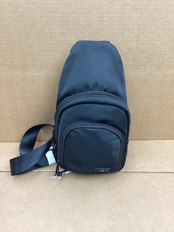 Bandolera ALDO LAREDO Unisex Negra Nylon Bandolera Correas Ajustables con Bolsillos Foto 3 de 4