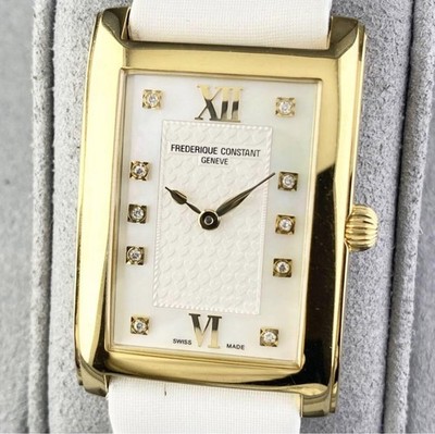 Frederique Constant Men's Quartz Rectangle Gold W26mm Analog