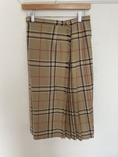 Vintage Highland Queen Kilt Womens Tartan Plaid Wool Pleated Skirt Size 14 M