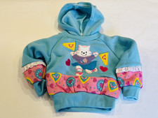 Vintage Cuties by Judy Sweatshirt Hoody Cheerleader Cat 18 Months STAINS BIN 41