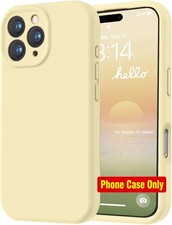 Premium Silicone Shockproof Case for iPhone 16 Pro, Soft Microfiber Lining, Crea
