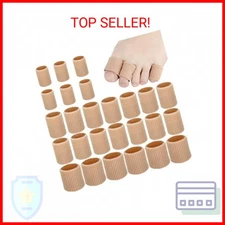 26 Pieces Toe Cushion Tube 0.98 Inches Toe Tubes Sleeves 3 Different Size Soft G
