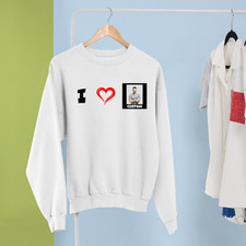 Sudadera Personalizada I Love Imagen Personalizada Día de San Valentín Romántico Parejas Regalo